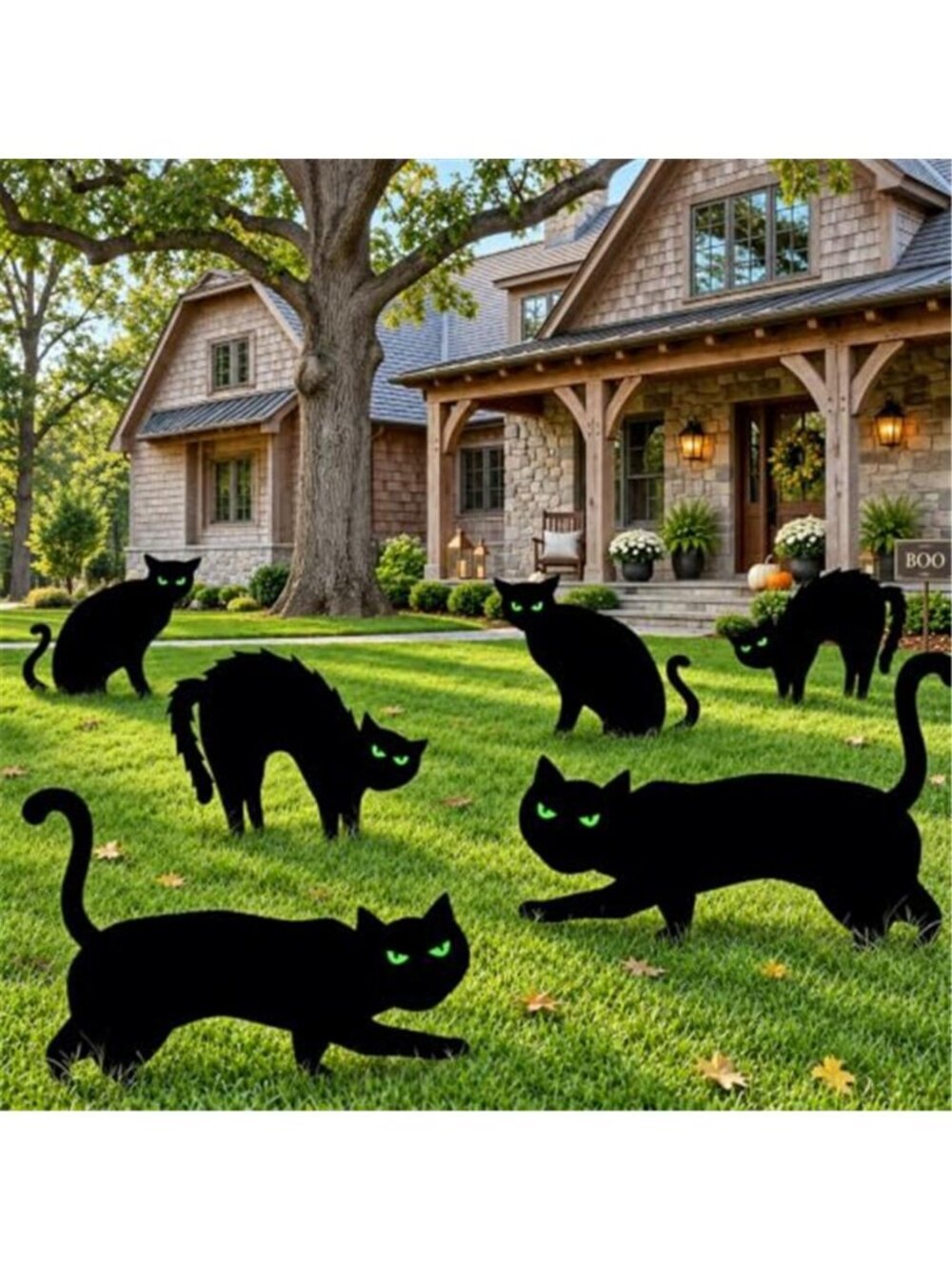 Halloween Decorations Outdoor 6ct Black Cat Decor Yard Signs with Stakes - Picture 6 of 7
